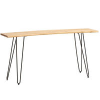 KONSOLENTISCH in Holz 150/36/75 cm    - Schwarz/Akaziefarben, Design, Holz/Metall (150/36/75cm) - MID.YOU