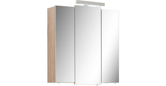 SPIEGELSCHRANK 68/73/20 cm - Eichefarben, Basics, Glas/Holzwerkstoff (68/73/20cm) - Xora