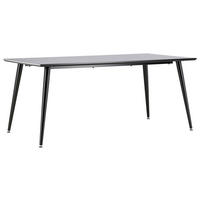 ESSTISCH furniert rechteckig Schwarz  - Schwarz, Design, Holzwerkstoff/Metall (180/90/75cm) - Livetastic