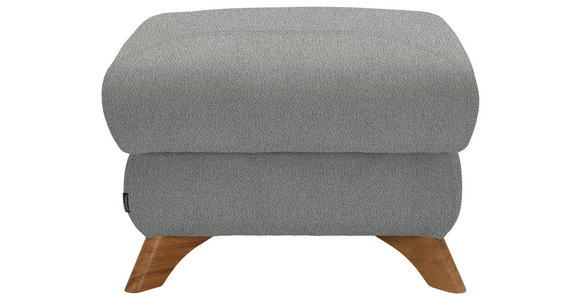 HOCKER Flachgewebe Hellgrau - Eichefarben/Hellgrau, MODERN, Holz/Textil (65/47/65cm) - Valnatura