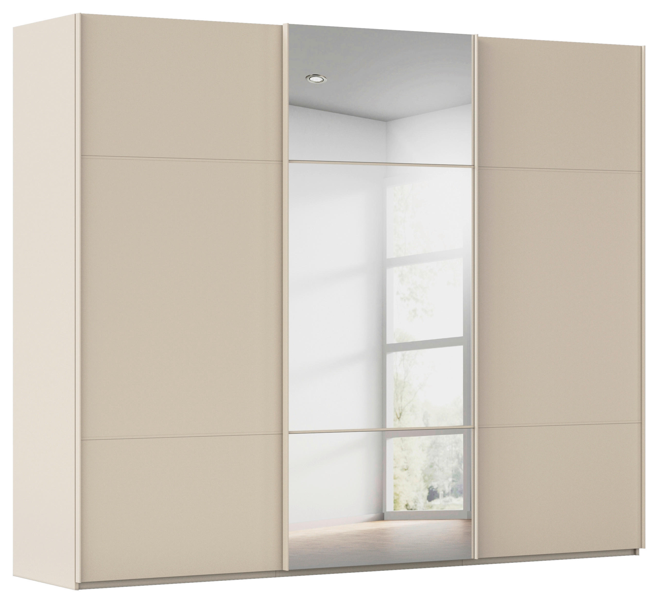 SCHWEBETÜRENSCHRANK  in Champagner  - Champagner, KONVENTIONELL, Glas/Holzwerkstoff (271/223/68cm) - Novel