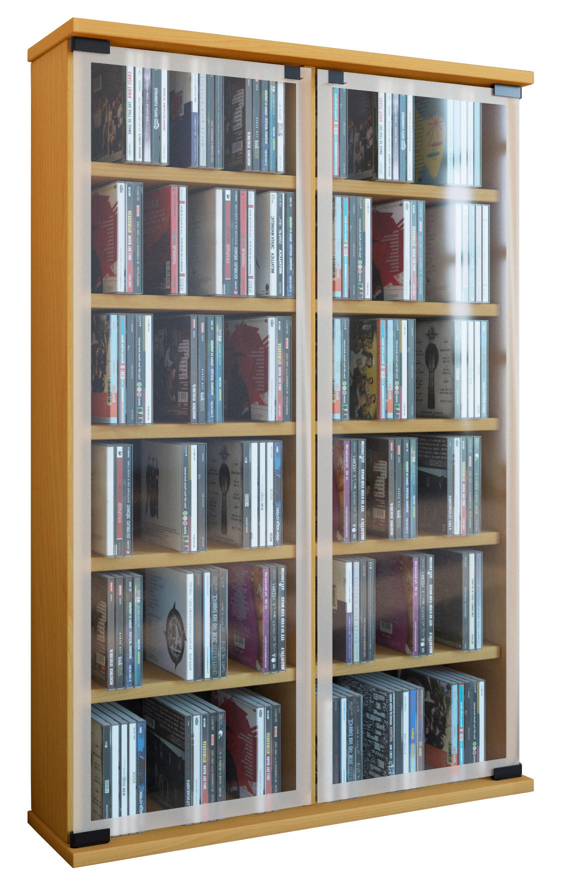 CD-HYLLA 60/92/18 cm  - bokfärgad, Klassisk, trämaterial/glas (60/92/18cm) - MID.YOU