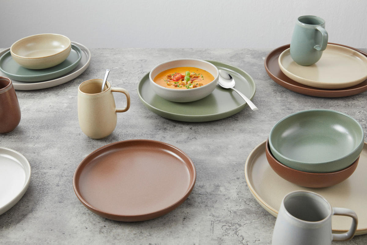 KOMBISERVICE Multicolor 16-teilig 4 Personen  - Multicolor, MODERN, Keramik (40,5/37/49,5cm) - Creatable