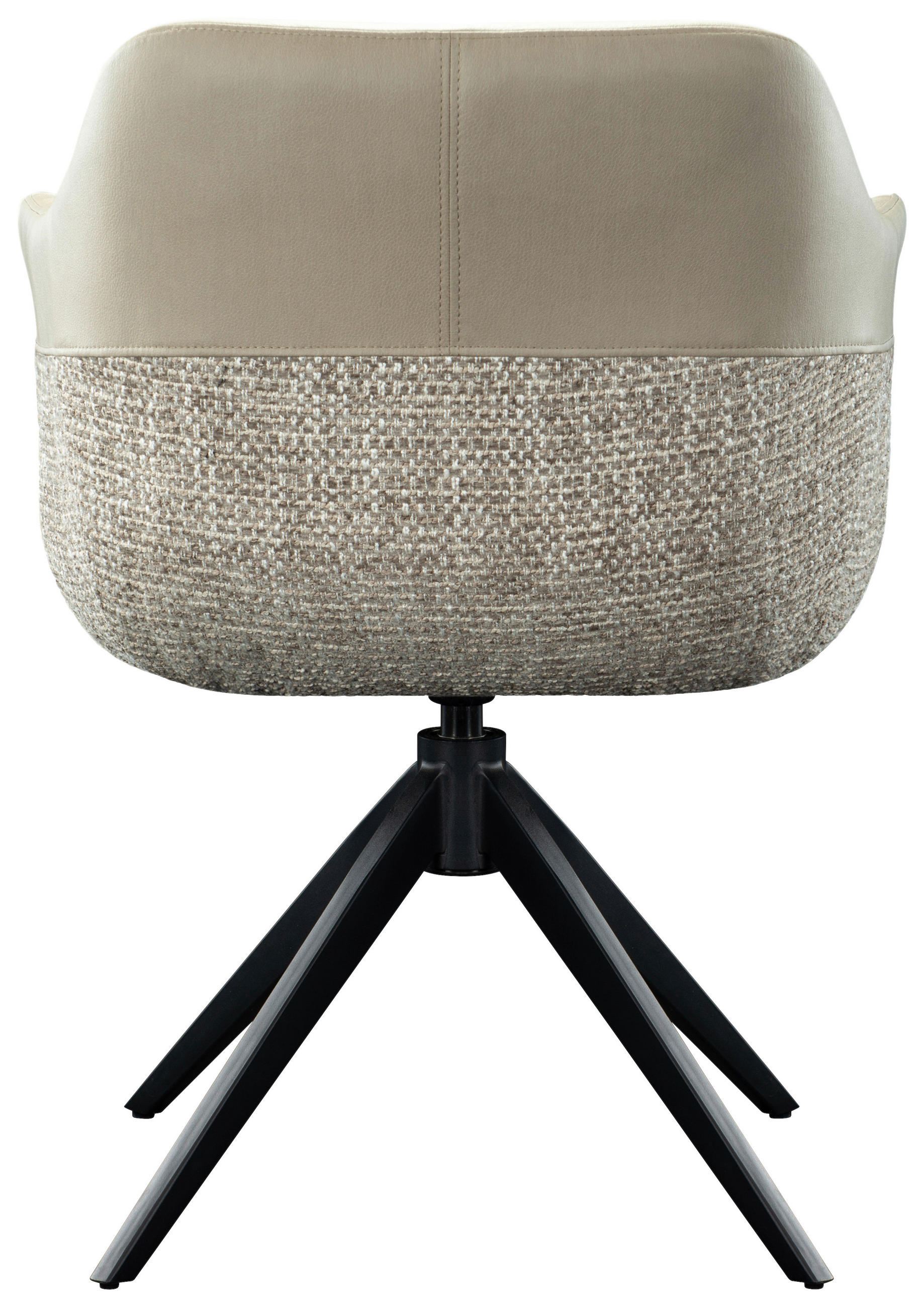 ARMLEHNSTUHL  in Eisen Webstoff, Mikrofaser  - Taupe/Schwarz, Design, Textil/Metall (62/83/60cm) - Novel