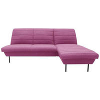 ECKSOFA in Rosa  214/168 cm  - Schwarz/Rosa, Design, Textil/Metall (214/168cm) - LOOKS by W.Joop