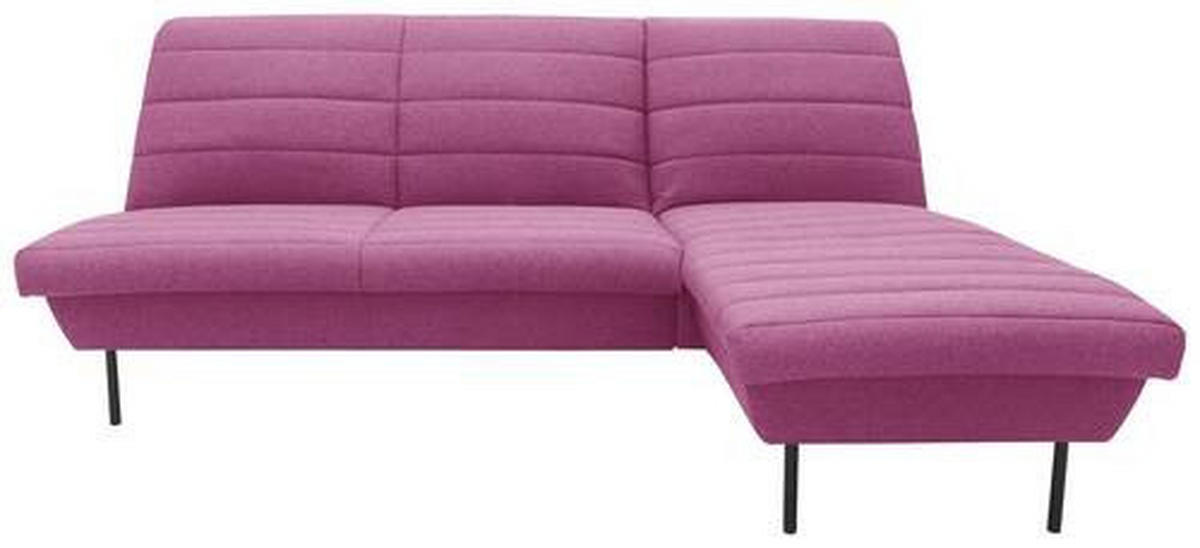 ECKSOFA in Rosa  214/168 cm  - Schwarz/Rosa, Design, Textil/Metall (214/168cm) - LOOKS by W.Joop