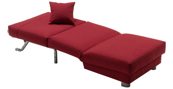 SCHLAFSESSEL Webstoff Rot    - Rot/Schwarz, Design, Textil/Metall (85/85/100cm) - Carryhome