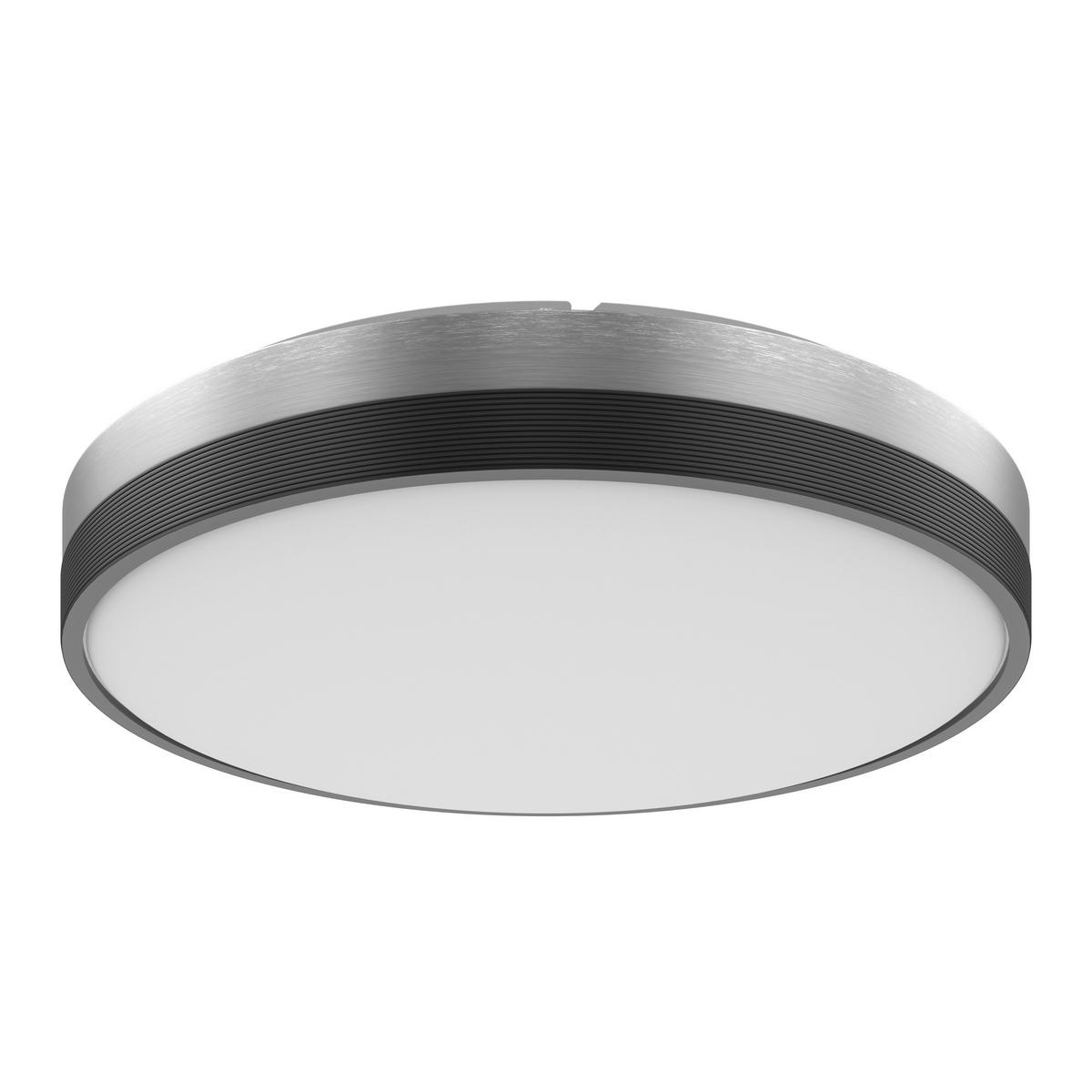 STROPNÉ LED SVIETIDLO, 38,5/7,5 cm  - antracitová, Design, kov/plast (38,5/7,5cm) - Novel