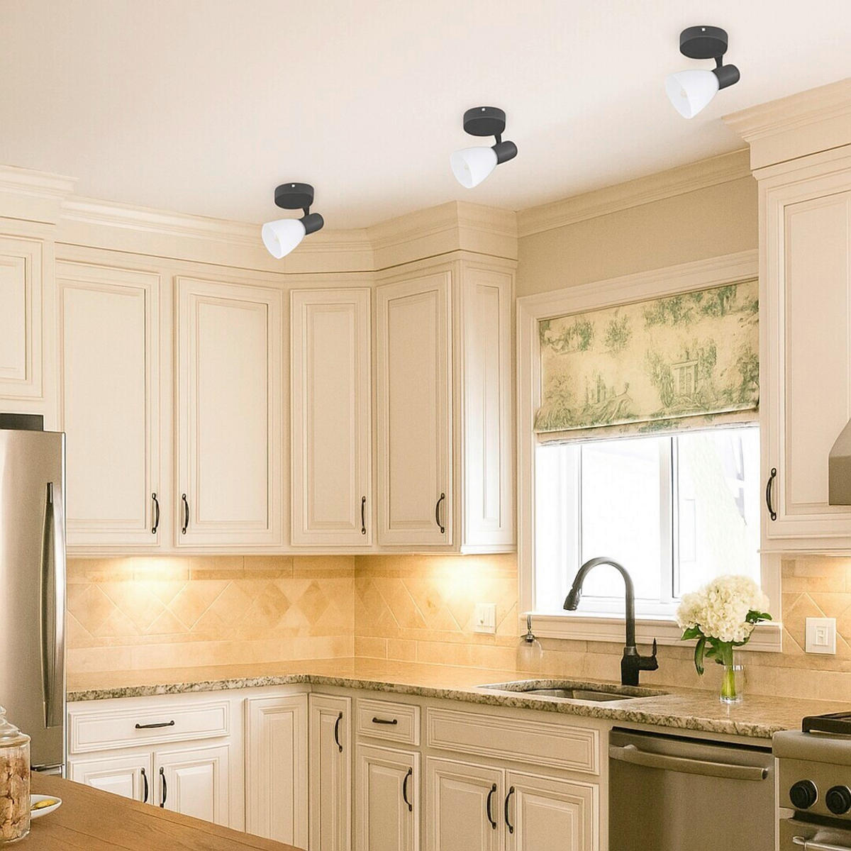 REFLEKTOR SOMA  - bela/crna, Osnovno, staklo/metal (8/14cm)