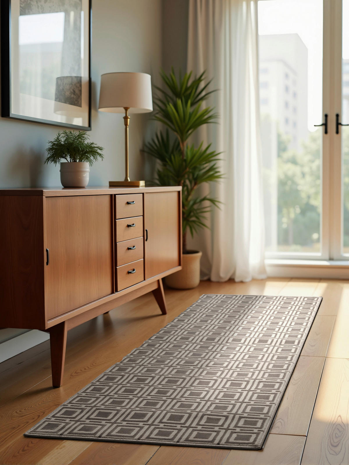 LÄUFER 80/240 cm Perles  - Creme/Grau, Design, Kunststoff (80/240cm) - Elle Decoration