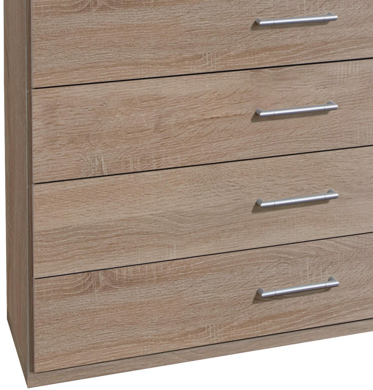 BYRÅ 91/106/40 cm  - aluminiumfärg/ekfärgad, Klassisk, trämaterial/plast (91/106/40cm) - MID.YOU