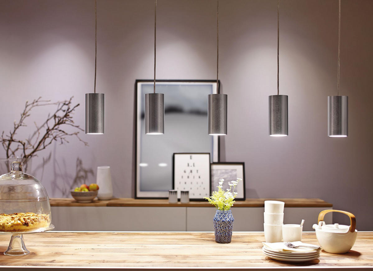 SCHIENENSYSTEM-HÄNGELEUCHTE URail 8,5/135 cm   - Chromfarben, Design, Metall (8,5/135cm) - Paulmann
