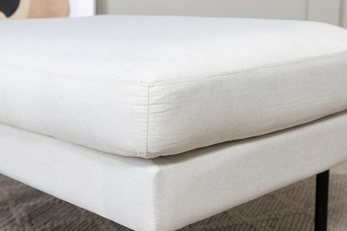 HOCKER in Metall, Kunststoff, Textil Schwarz, Beige  - Beige/Schwarz, Design, Kunststoff/Textil (85/47/64cm) - Livetastic