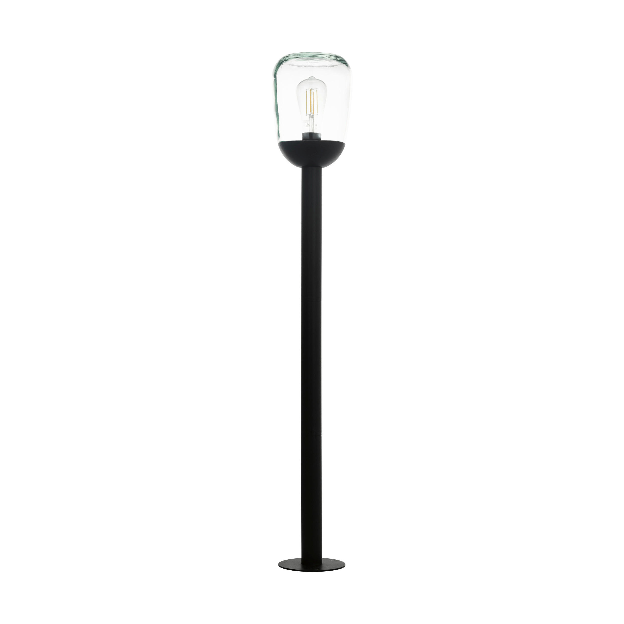 VONKAJŠIE STOJACIE SVIETIDLO 15,5/99 cm - číra/čierna, Basics, kov/sklo (15,5/99cm) - Eglo