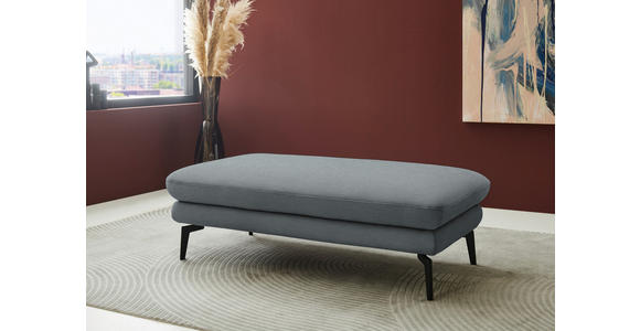 ECKSOFA  in Chenille, Flachgewebe Dunkelgrau  180/284 cm  - Dunkelgrau/Schwarz, Design, Textil/Metall (180/284cm) - Dieter Knoll