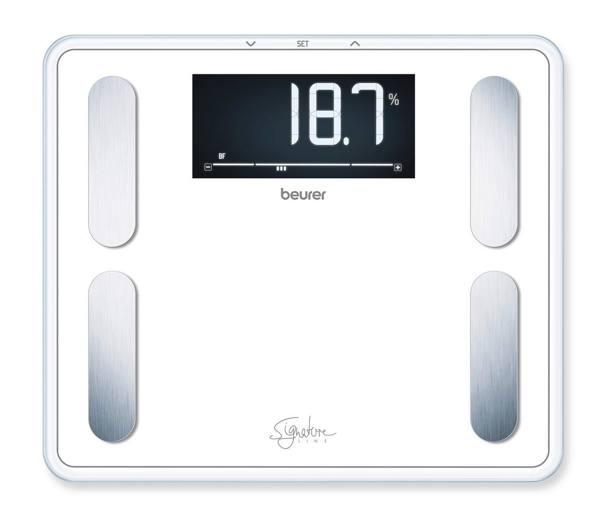 PERSONENWAAGE  - Weiß, Design, Glas (35/30/2,8cm) - Beurer