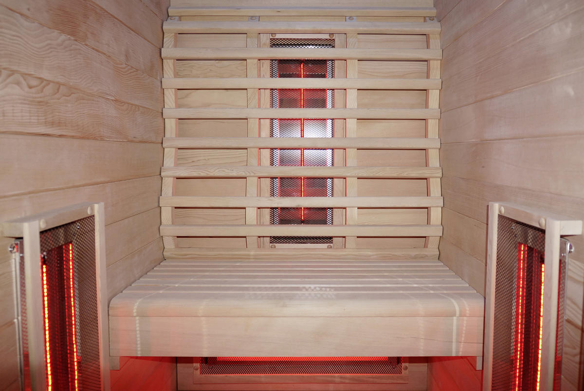 INFRAROTKABINE für 1 Personen RUBY 1  - Naturfarben, Basics, Holz (90,5/195/100cm) - Sanotechnik
