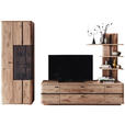 WOHNWAND  in Anthrazit, Eichefarben  285/208/50 cm  - Eichefarben/Anthrazit, KONVENTIONELL, Glas/Holzwerkstoff (285/208/50cm) - Cantus