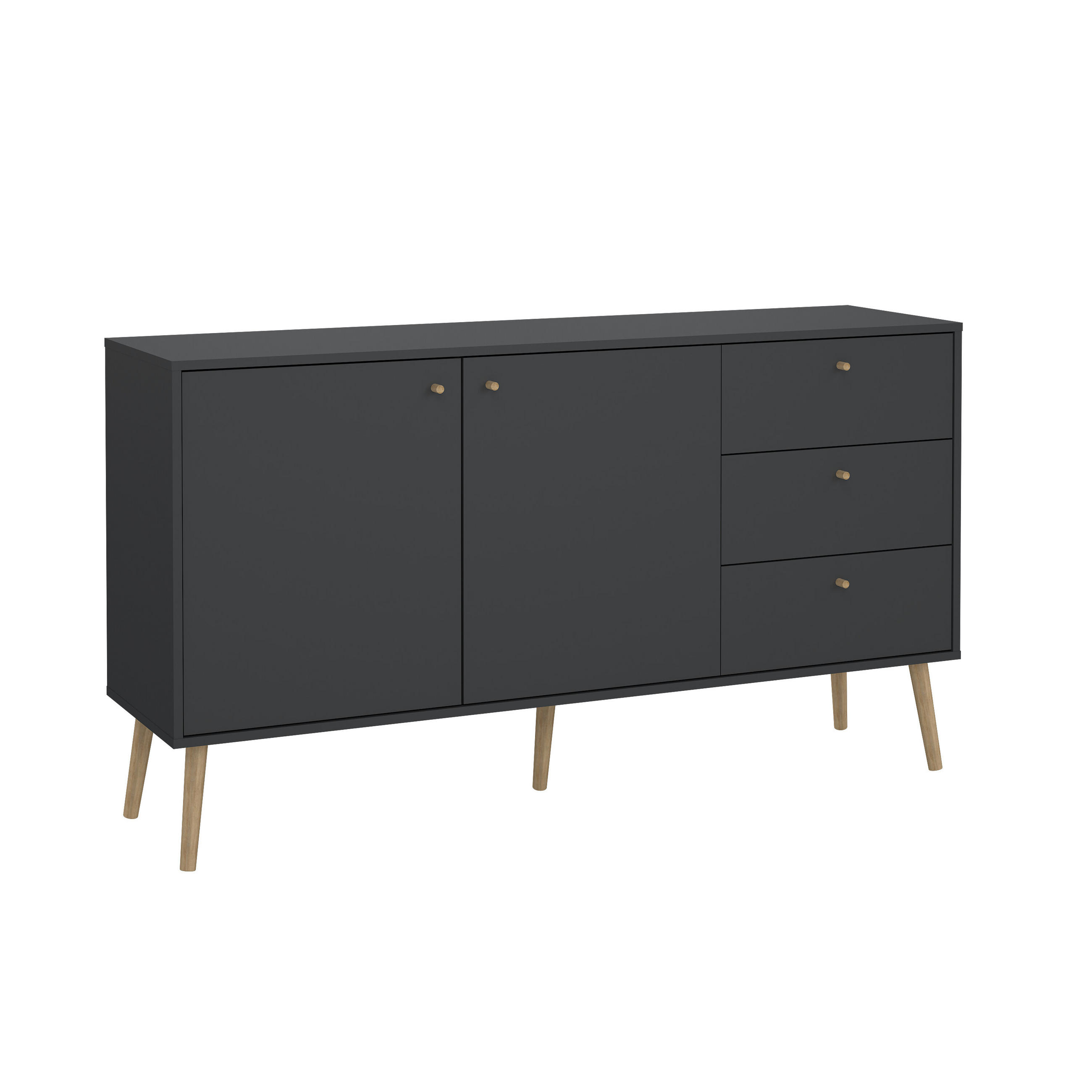 Livetastic Sideboard Grau 147.2x81.7x39.1 cm