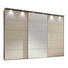 SCHWEBETÜRENSCHRANK 3-türig Magnolie, Sandfarben - Sandfarben/Magnolie, Design, Glas/Holzwerkstoff (298/240/68cm) - Moderano