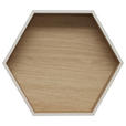 WANDREGALSET  - Kaschmir/Eichefarben, Basics, Holzwerkstoff (30-37/26-32/9-12cm) - Xora