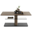 COUCHTISCH in Holz, Glas 110/80/47-62 cm  - Anthrazit/Buchefarben, Design, Glas/Holz (110/80/47-62cm) - Johann Jakob