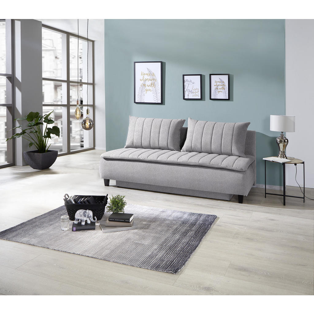 Thumbnail - Mid.you Boxspringsofa, Greige, Textil, Buche, 3-Sitzer, Füllung: Polyetherschaumkern, Silikon, 208x102x96 cm, Made in EU...