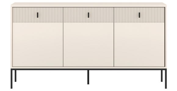 SIDEBOARD Kaschmir Einlegeböden  - Kaschmir/Schwarz, Design, Holzwerkstoff/Metall (154,5/82,6/39cm) - Xora