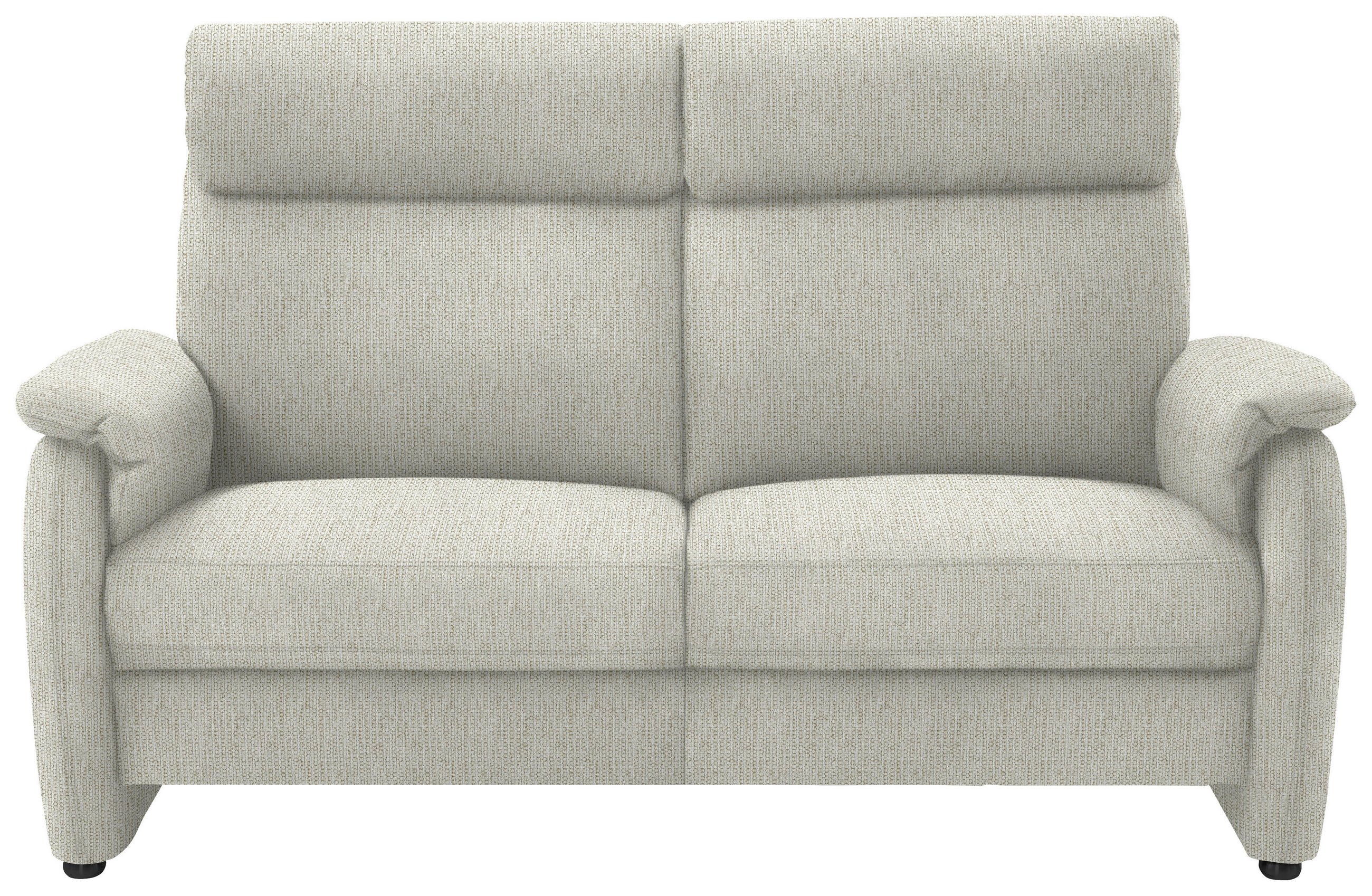 2,5-SITZER in Flachgewebe Naturfarben  - Schwarz/Naturfarben, KONVENTIONELL, Textil/Metall (178/107/97cm) - Pure Home Comfort