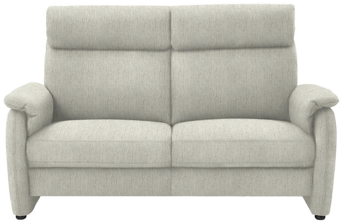 2,5-SITZER in Flachgewebe Naturfarben  - Schwarz/Naturfarben, KONVENTIONELL, Textil/Metall (178/107/97cm) - Pure Home Comfort