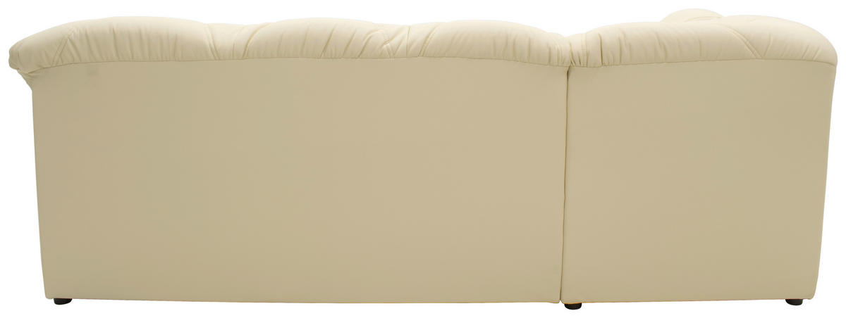 ECKSOFA Beige Lederlook  - Beige/Schwarz, KONVENTIONELL, Kunststoff/Textil (180/243cm) - MID.YOU