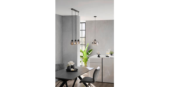 HÄNGELEUCHTE 72/18/120 cm - Chromfarben/Anthrazit, LIFESTYLE, Glas/Metall (72/18/120cm) - Dieter Knoll
