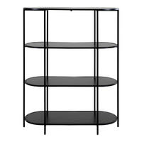 STANDREGAL Schwarz  - Schwarz, Design, Holzwerkstoff/Metall (85/111/36cm) - MID.YOU