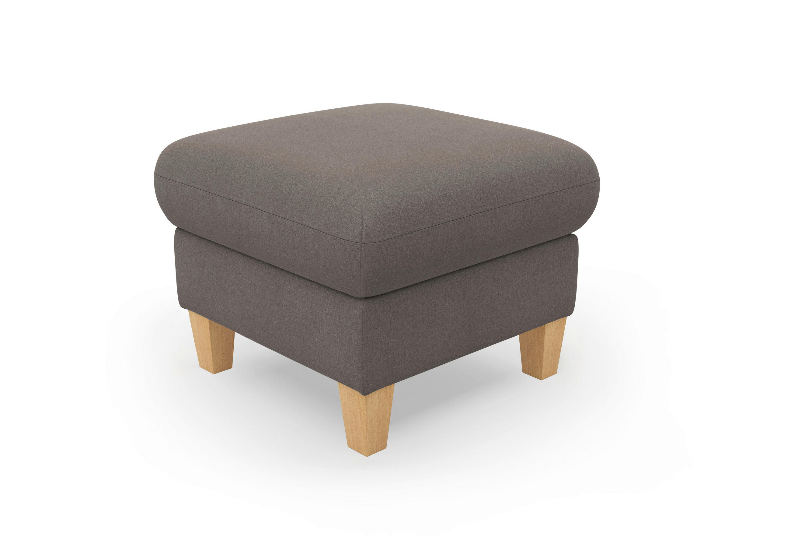 HOCKER Flachgewebe Graphitfarben  - Eichefarben/Graphitfarben, KONVENTIONELL, Holz/Textil (58/47/58cm) - Sit & More