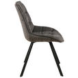 STUHL  Stoffauswahl Webstoff  Anthrazit, Schwarz  - Anthrazit/Schwarz, Design, Textil/Metall (53/87/61cm) - Carryhome
