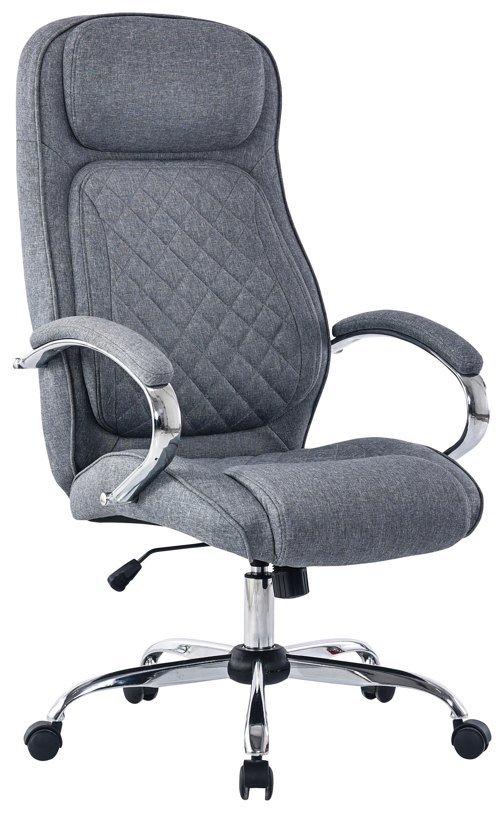 DIREKTORSKA STOLICA  siva, boja hroma   - boja hroma/siva, Konvencionalno, metal/tekstil (66/119-128/70cm) - Cantus