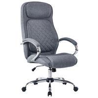 DIREKTORSKA STOLICA  siva, boja hroma   - boja hroma/siva, Konvencionalno, metal/tekstil (66/119-128/70cm) - Cantus
