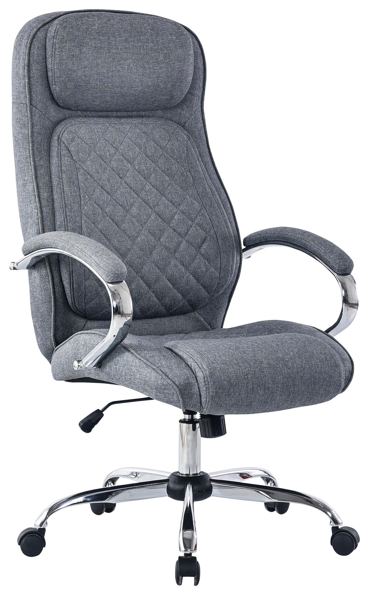 DIREKTORSKA STOLICA  siva, boja hroma   - boja hroma/siva, Konvencionalno, metal/tekstil (66/119-128/70cm) - Cantus