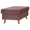 HOCKER in Textil Rosa  - Naturfarben/Rosa, KONVENTIONELL, Holz/Textil (61/43/61cm) - P & B