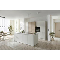 KÜCHENBLOCK VE120 286,4 cm  in Weiß, Eichefarben  - Eichefarben/Beige, Basics, Holzwerkstoff/Metall (286,4cm) - Venda