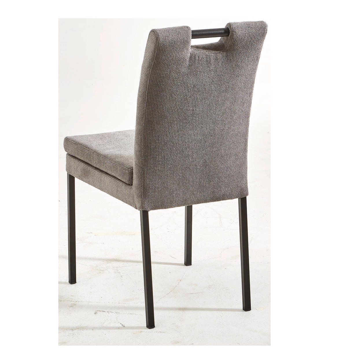 STUHL  in Eisen Webstoff Metall, Textil  - Schwarz/Grau, Design, Textil/Metall (47/91,5/59cm) - Cantus