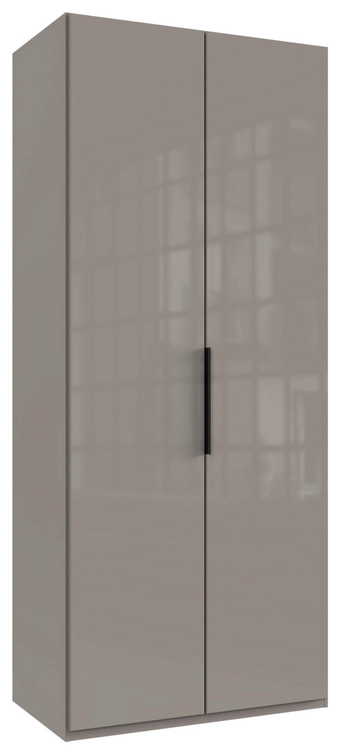 DREHTÜRENSCHRANK in Sahara  - Schwarz/Sahara, Konventionell, Glas/Holzwerkstoff (100/236/58cm) - Hom`in