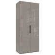 DREHTÜRENSCHRANK  in Sahara  - Schwarz/Sahara, KONVENTIONELL, Glas/Holzwerkstoff (100/236/58cm) - Hom`in