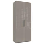 DREHTÜRENSCHRANK  in Sahara  - Schwarz/Sahara, KONVENTIONELL, Glas/Holzwerkstoff (100/236/58cm) - Hom`in