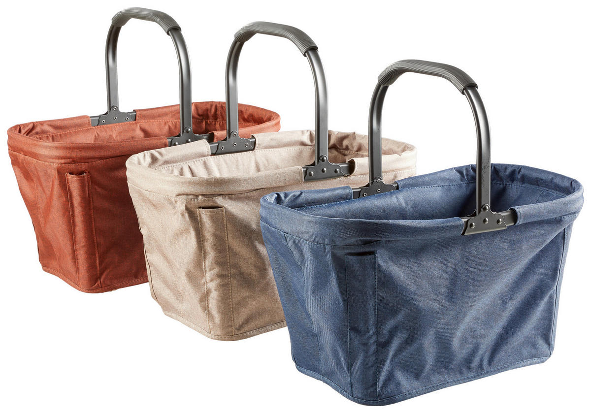 EINKAUFSKORB 30 L  - Dunkelblau, KONVENTIONELL, Kunststoff/Textil (50cm) - Novel
