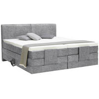 BOXSPRINGBETT 160/200 cm  in Grau  - Schwarz/Grau, Design, Kunststoff/Textil (160/200cm) - Hom`in