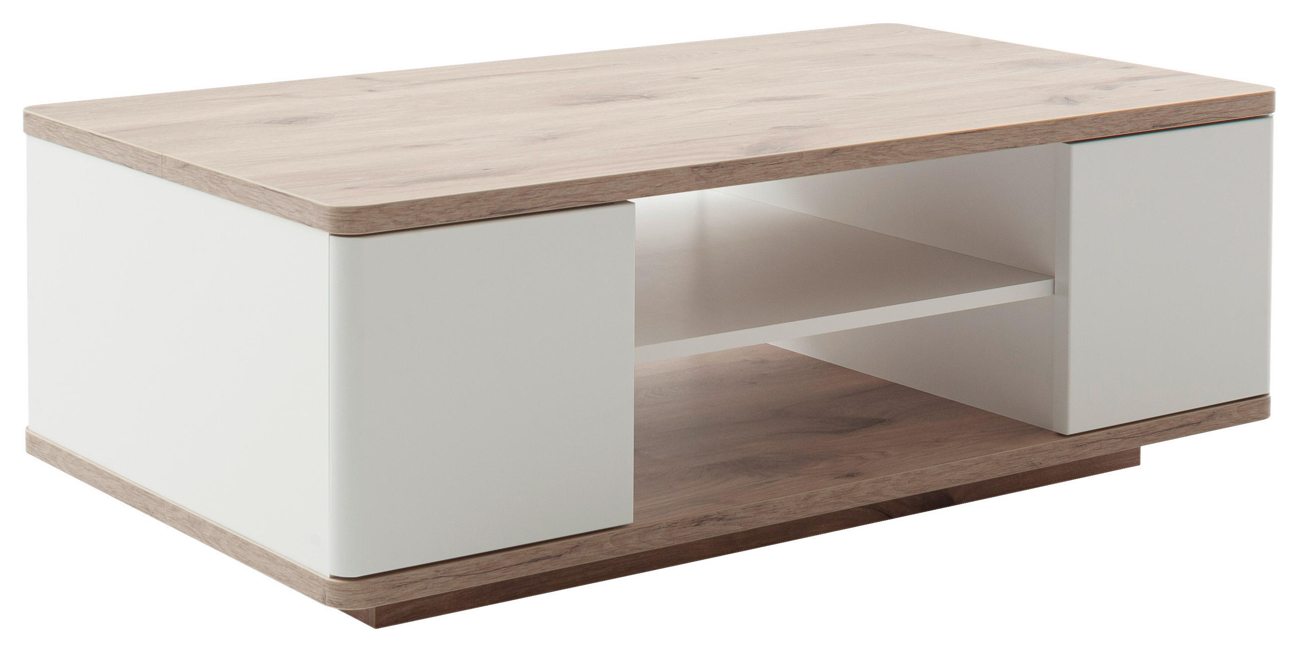 COUCHTISCH Weiß, Eichefarben  - Eichefarben/Weiß, Design, Holzwerkstoff (115/42/65cm) - Livetastic