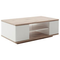 COUCHTISCH in Holzwerkstoff   - Weiss/Eichefarben, Design, Holzwerkstoff (115/42/65cm) - Livetastic