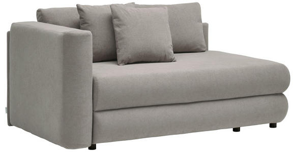 RÉCAMIERE in Flachgewebe Grau - Schwarz/Grau, Design, Kunststoff/Textil (171/71/93cm) - Cantus