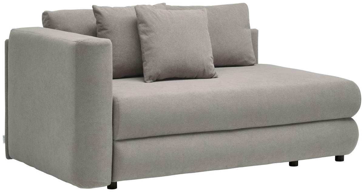 RÉCAMIERE Grau Flachgewebe  - Schwarz/Grau, Design, Kunststoff/Textil (171/71/93cm) - Cantus